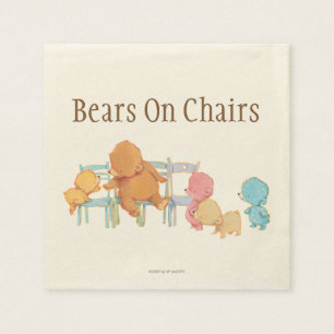 Serviette En Papier Grandes chaises de la part quatre d'ours Brown et