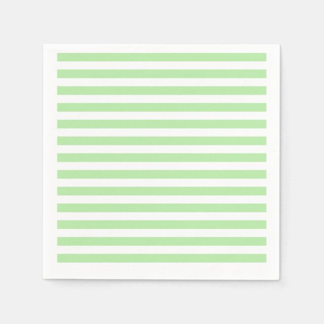 Serviette En Papier Grandes vertes et blanches douces (Devant)