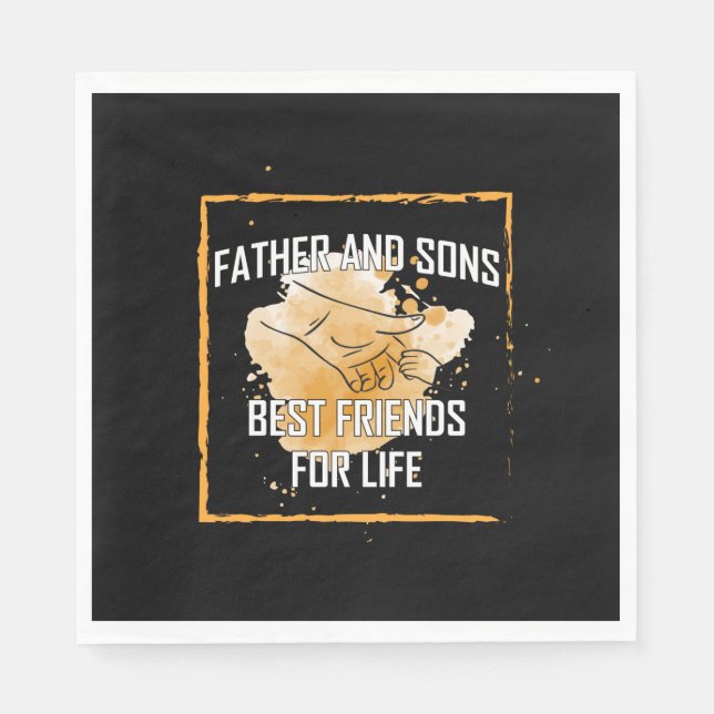 Serviette En Papier Grandfather Quotes | Father And Sons Best Friend (Devant)