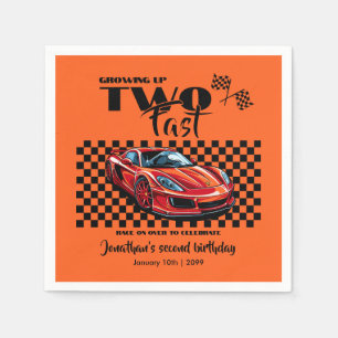 Serviette En Papier Grandir trop vite 2e anniversaire Voiture de spor