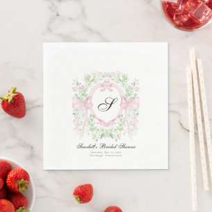 Serviette En Papier Grandmellenial Crest Botanique Baby Shower 