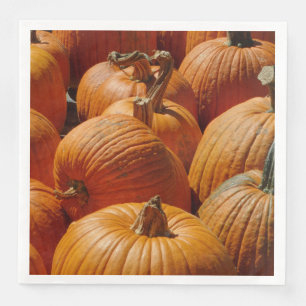 Serviette En Papier Grands Beaux Citrouilles d'automne sur un