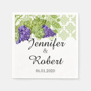 Serviette En Papier Grapevine Jardin Mariage Napkin