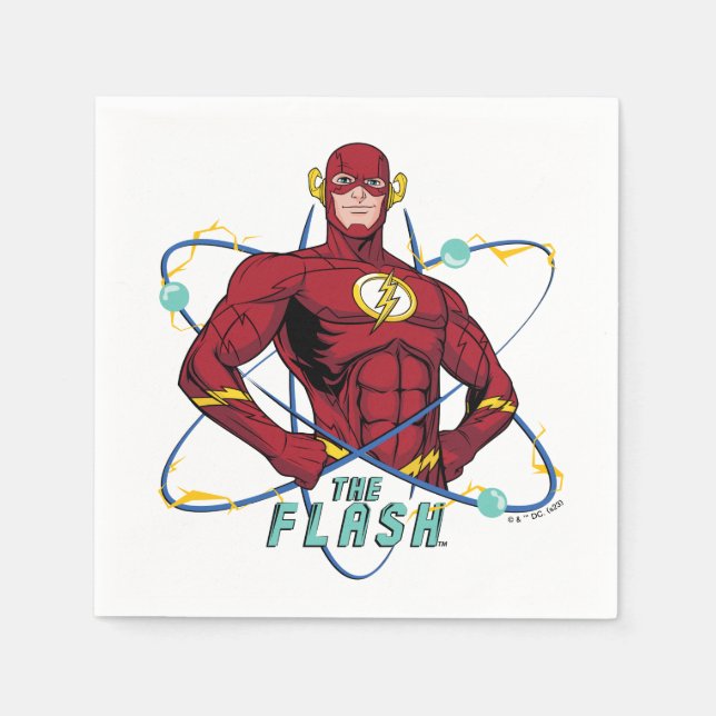 Serviette En Papier Graphique atomique Flash de dessin (Devant)