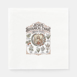 Serviette En Papier Graphique botanique de Jésus Plantes bibliques Jés