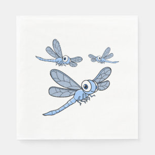 Serviette En Papier Graphique coloré de libellules pour femmes