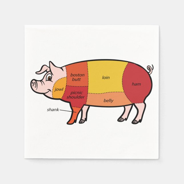 Serviette En Papier Graphique de boucher de k (2) (Devant)