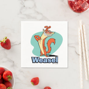 Serviette En Papier Graphique de caractères de fidélité de Weasel