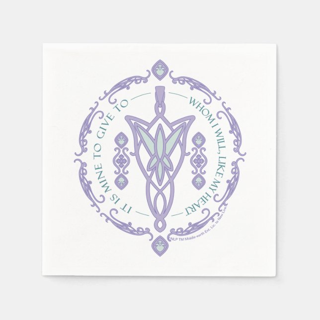 Serviette En Papier Graphique de citation ARWEN™ Evenstar (Devant)