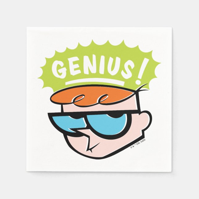 Serviette En Papier Graphique de légende Dexter "Genius" (Devant)