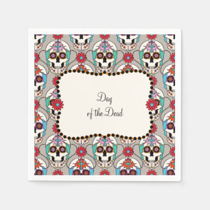 Serviette En Papier Graphique des crânes de sucre