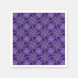 Serviette En Papier Graphique géométrique 3D Spiral Twist Purple
