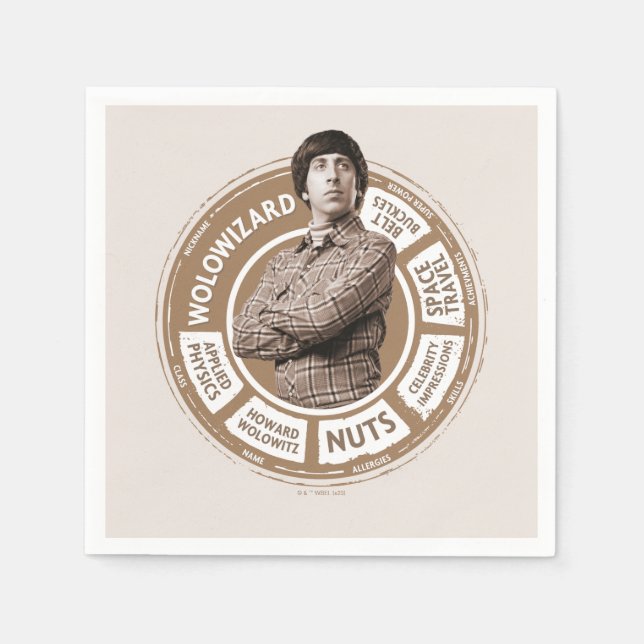 Serviette En Papier Graphique Howard Info (Devant)