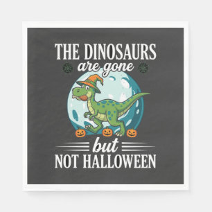 Serviette En Papier Graphisme de sorcière d'Halloween de dinosaure drô