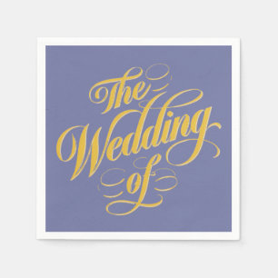 Serviette En Papier Gras Blueberry sur Sunshine Typographie Mariage