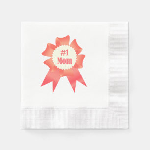 Serviette En Papier Gratitude Numéro Une maman lauréat du prix ruban