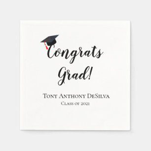 Serviette En Papier Grats Grad Grad personnalisées serviettes