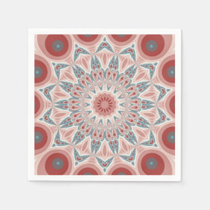 Serviette En Papier Grattez moderne Kaleidoscope Mandala art fractal