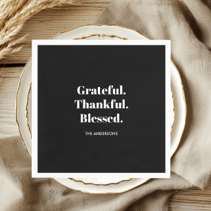 Serviette En Papier Gratuit Remerciement Béni Thanksgiving