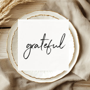 Serviette En Papier Gratuit Script Minimaliste Thanksgiving