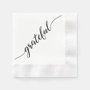 Serviette En Papier Gratuit   Thanksgiving Script police avec longue q