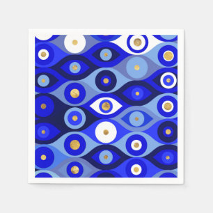 Serviette En Papier Grec Mati Mataki - Matiasma Evil Eye blues