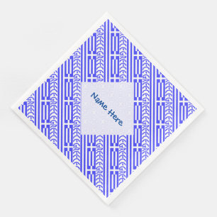 Serviette En Papier Grèce et drapeau grec Personnalisation en bleu car