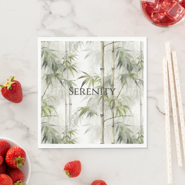 Serviette En Papier Green Bamboo Serenity (En situation)