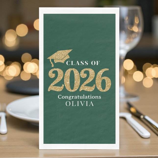 Serviette En Papier Green Class Of 2026 (Créateur téléchargé)
