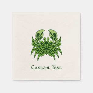 Serviette En Papier Green crab Celtic Knot