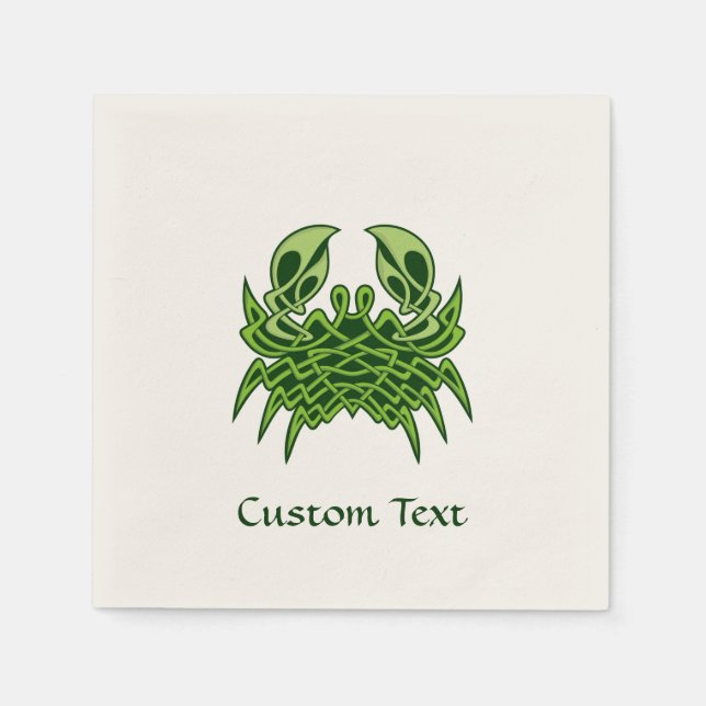 Serviette En Papier Green crab Celtic Knot (Devant)