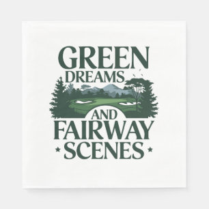 Serviette En Papier Green Dreams, Golf tendance
