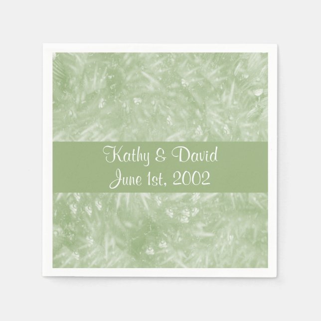 Serviette En Papier Green Elegant (Mariage) (Devant)