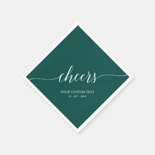 Serviette En Papier Green Elegant Stylish Letting Cheers Event
