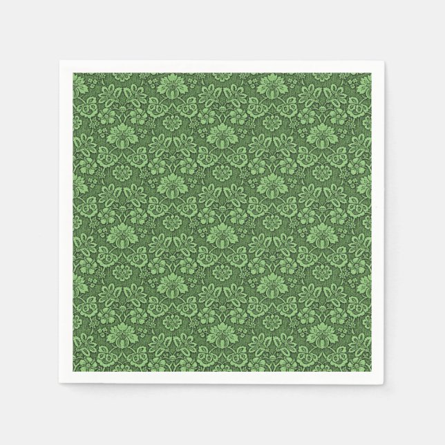 Serviette En Papier Green floral (Devant)