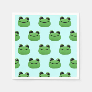 Serviette En Papier Green Frog Party