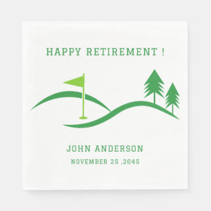 Serviette En Papier Green Golf Thème de retraite de la partie Napkins