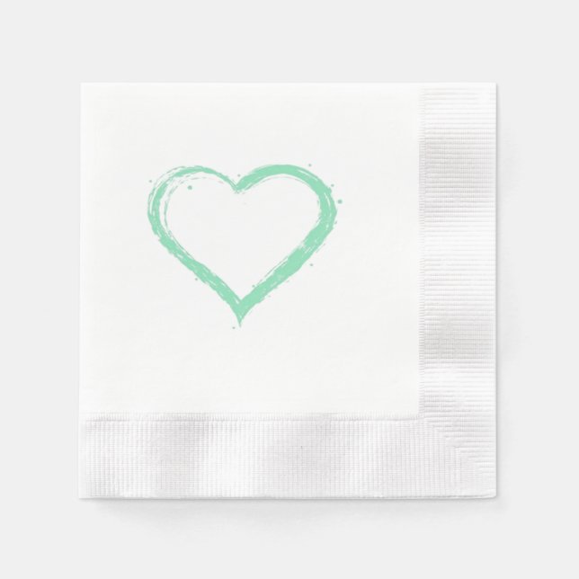 Serviette En Papier Green Heart Essential (Devant)