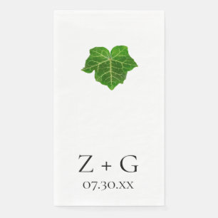 Serviette En Papier Green Ivy Mariage