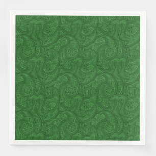 Serviette En Papier Green Paisley