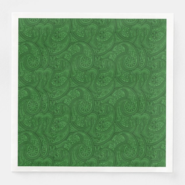 Serviette En Papier Green Paisley (Devant)