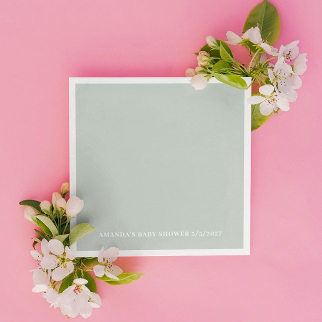 Serviette En Papier Greenery  Baby Shower (Créateur téléchargé)