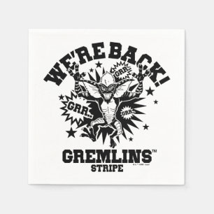 Serviette En Papier Gremlins   Stripe Nous sommes de retour