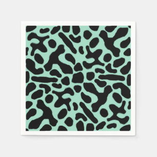 Serviette En Papier Grenouille à tarte verte et noire