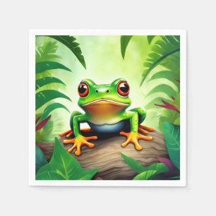 Serviette En Papier Grenouille animalière