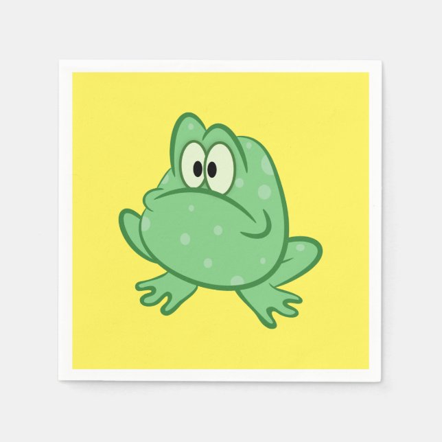 Serviette En Papier Grenouille caricaturale (Devant)