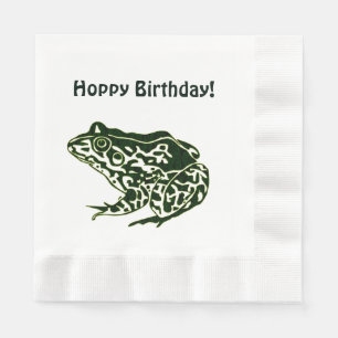 Serviette En Papier Grenouille d'anniversaire Hoppy