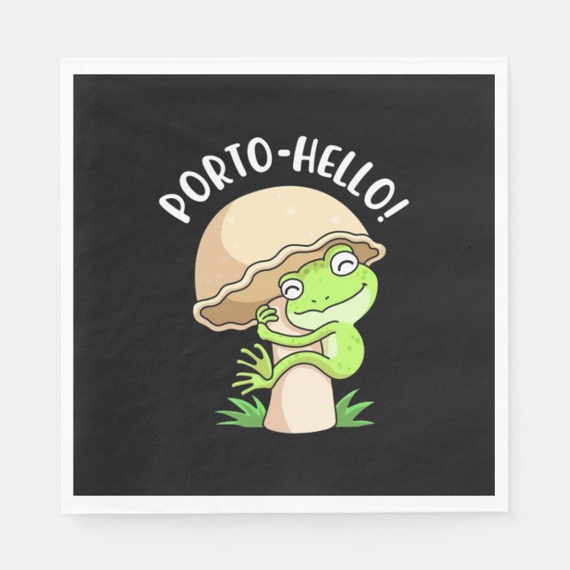 Serviette En Papier Grenouille Et Champignons (Devant)