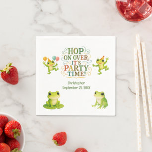 Serviette En Papier Grenouille Fête d'anniversaire Garçon Fille bébé E