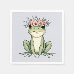 Serviette En Papier Grenouille florale en gros Cottagecore Art